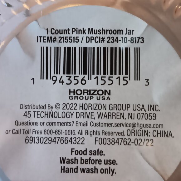 Mushroom shaped canister Jar Glass Burnt Orange & Gold lid 6" NEW!*READ** - Picture 3 of 3